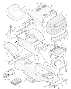 Part Location Diagram of F-000752L Murray Instruction Book & Parts List